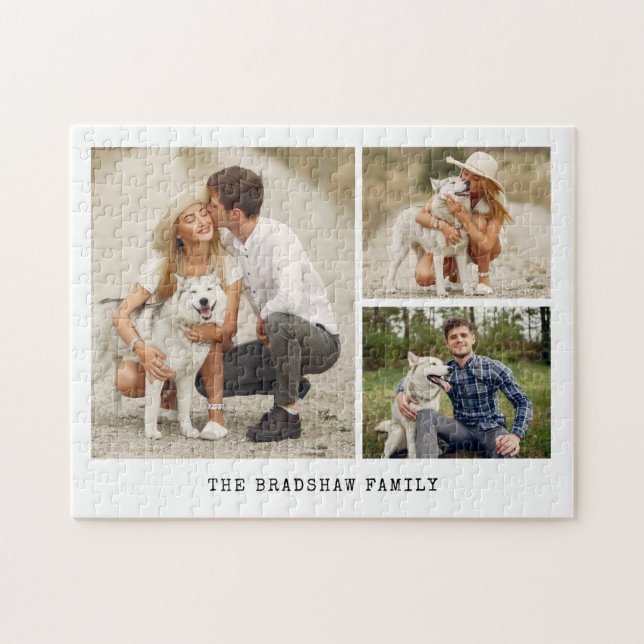 Gallery of 3 Personalised Photo Jigsaw Puzzle (Horizontal)