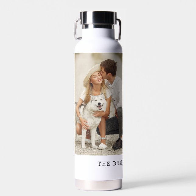 Gallery of 3 Personalised Photo Water Bottle (Front)
