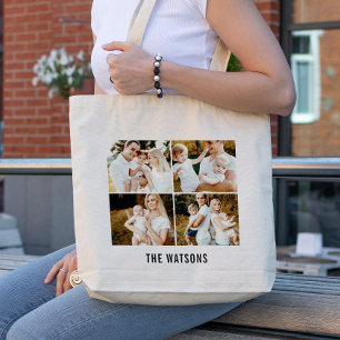 Gallery of 4 Photo Personalised Tote Bag