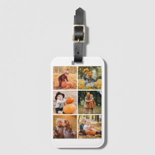 Gallery of 6 Personalised Photos Luggage Tag