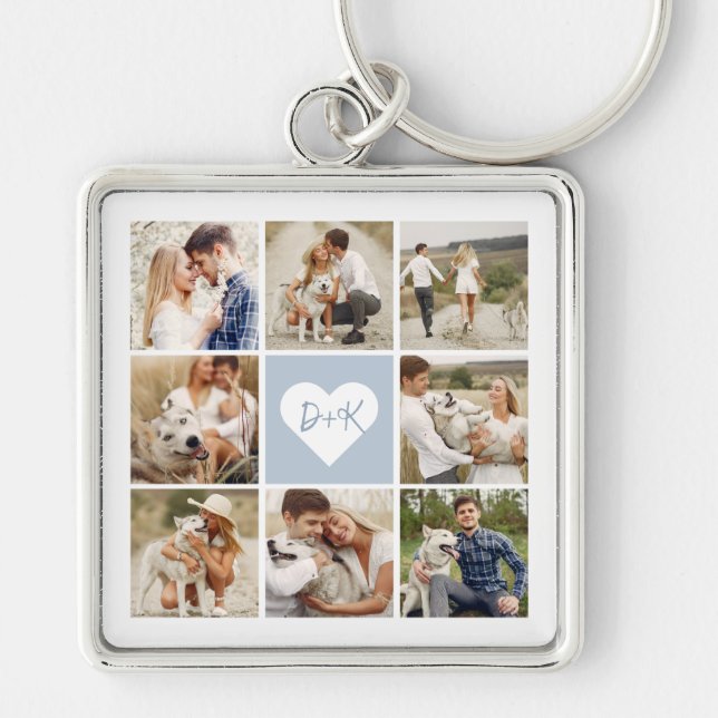 Gallery of 8 Personalised Photo  Key Ring (Front)