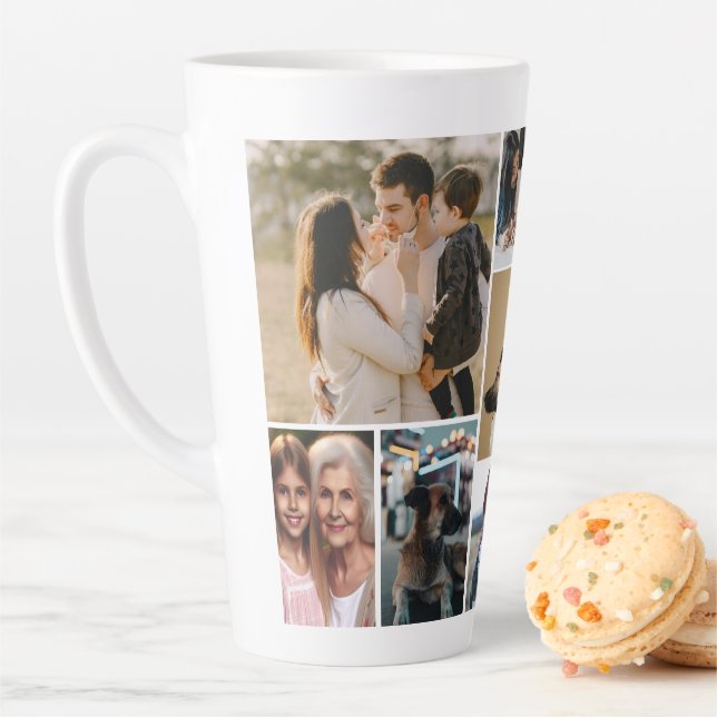 Gallery of Eight Photos for Cherished Memories Latte Mug (In Situ)