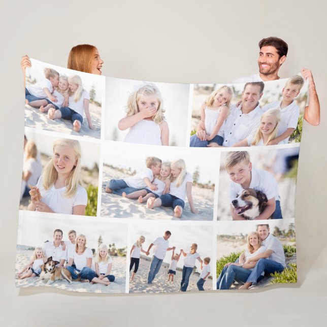 Gallery of Nine Personalised Colour Photo Blanket (In Situ)