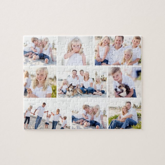 Gallery Of Nine Personalised Photo Puzzle (Horizontal)
