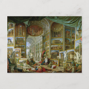 Gallery of Views of Ancient Rome, 1758 Postcard