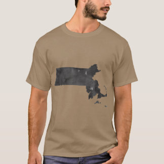 Gallery Wall Art Massachusetts State Outline Water T-Shirt