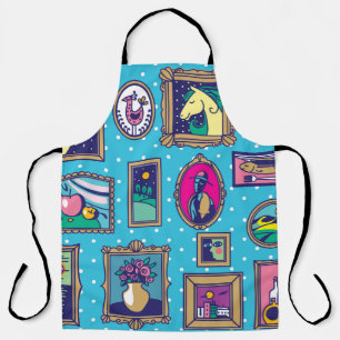 Gallery Wall: Diverse Picture Collection Apron