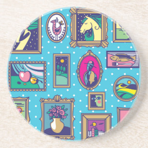 Gallery Wall: Diverse Picture Collection Coaster