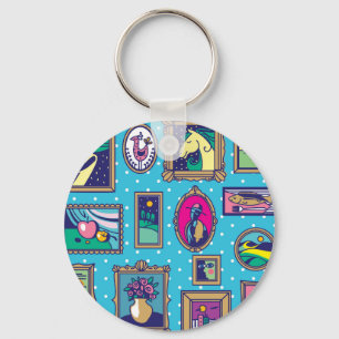 Gallery Wall: Diverse Picture Collection Key Ring