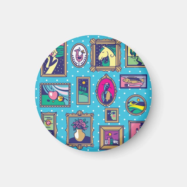 Gallery Wall: Diverse Picture Collection Magnet (Front)