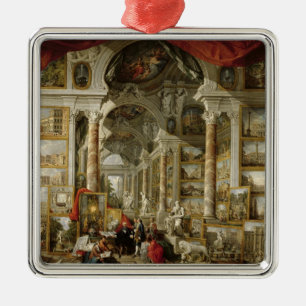 Gallery with Views of Modern Rome, 1759 Metal Tree Decoration