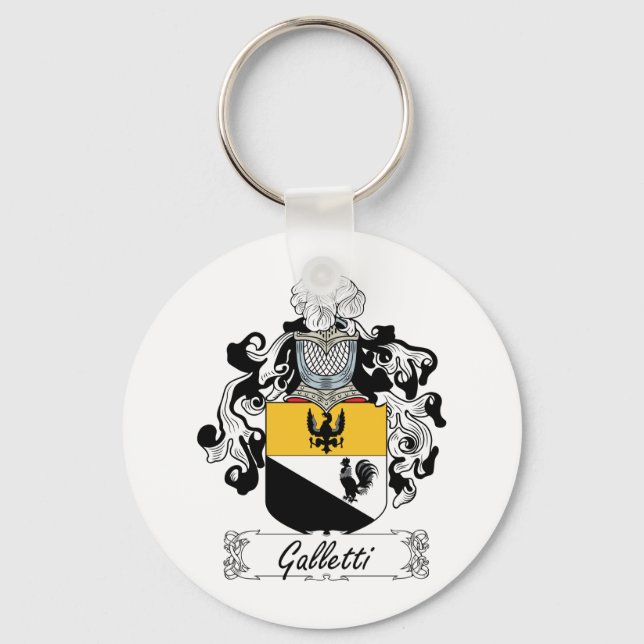 Galletti Family Crest Key Ring (Front)