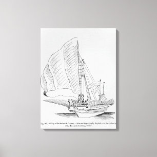 Galley of the 16th century canvas print