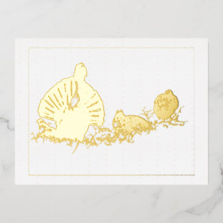 Galli forcelli Oro Foil Holiday Post Card