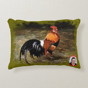 Gallic rooster//Rooster Decorative Cushion