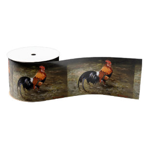 Gallic rooster//Rooster Grosgrain Ribbon