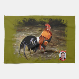 Gallic rooster//Rooster Tea Towel