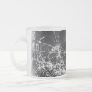 Gallifreyan Geometry in Black Frosted Glass Coffee Mug