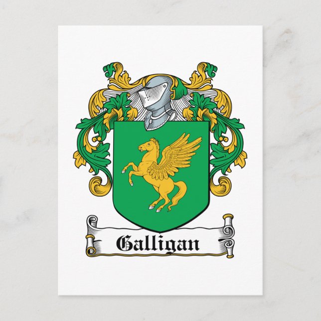 Galligan Family Crest Postcard (Front)