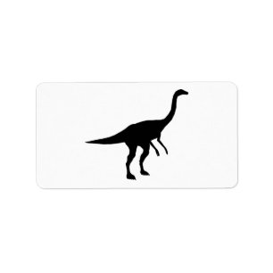 Gallimimus Dino Dinosaur Silhouette Label