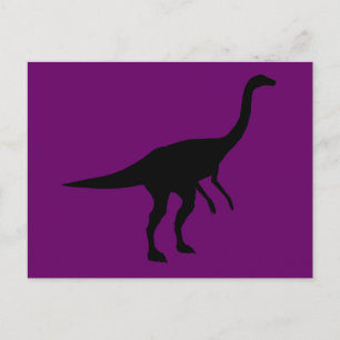 Gallimimus Dino Dinosaur Silhouette Postcard