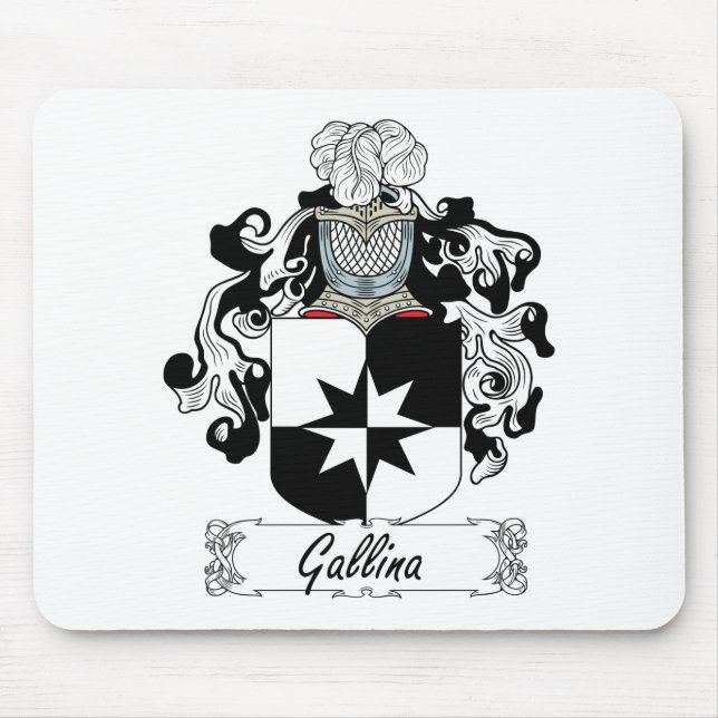 Gallina Family Crest Mouse Mat (Front)