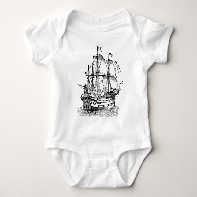 Gallion - Black Baby Bodysuit (Front)