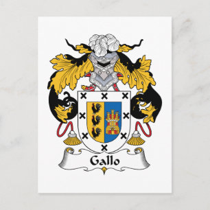 Gallo Family Crest Postcard