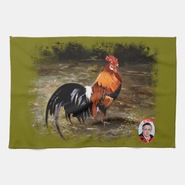 Gallo/Galo/Rooster Tea Towel (Horizontal)