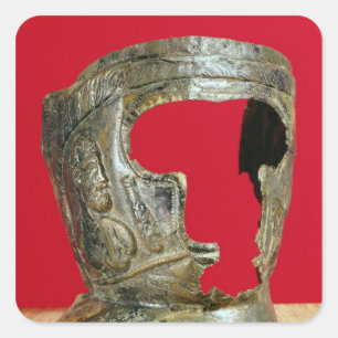 Gallo-Roman gladiator's mask Square Sticker
