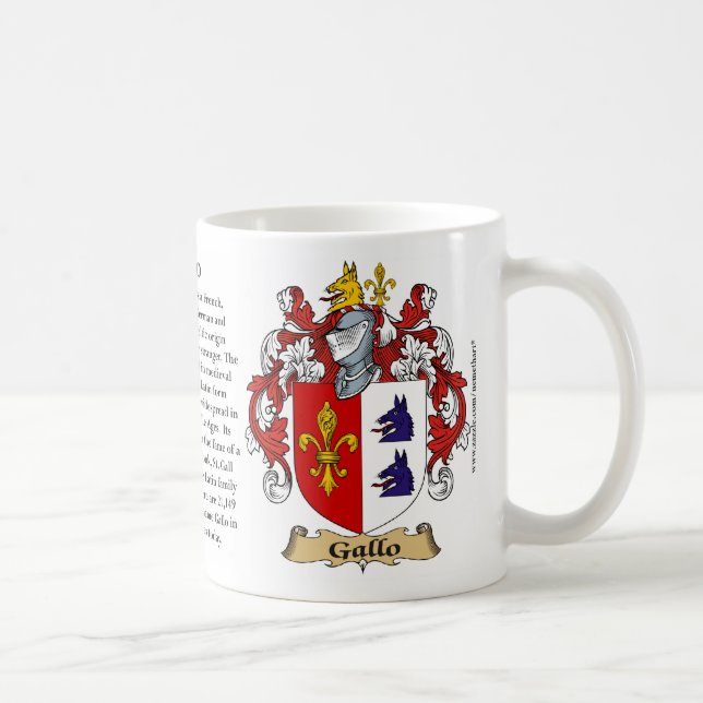 Gallo, the Origin, the Meaning and the Crest Mug (Right)