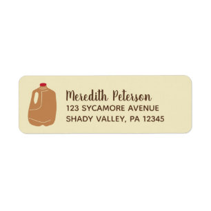 Gallon Apple Cider Jug Return Address