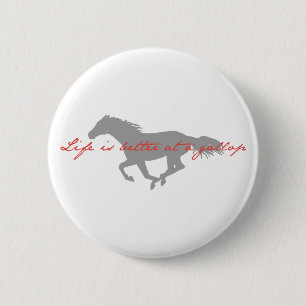Gallop 6 Cm Round Badge