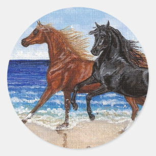 Gallop beach Arabian horse sticker