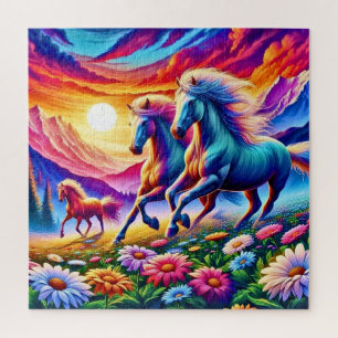 Gallop in a Fantastical Landscape Jigsaw Puzzle