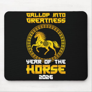 Gallop Into Greatness Year Of The Horse 2026 New Y Mouse Mat