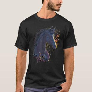 Gallop into our Colourful Pop Art Horse Portrait T-Shirt