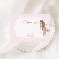 Gallop on Over Girls Pink Horse Birthday
