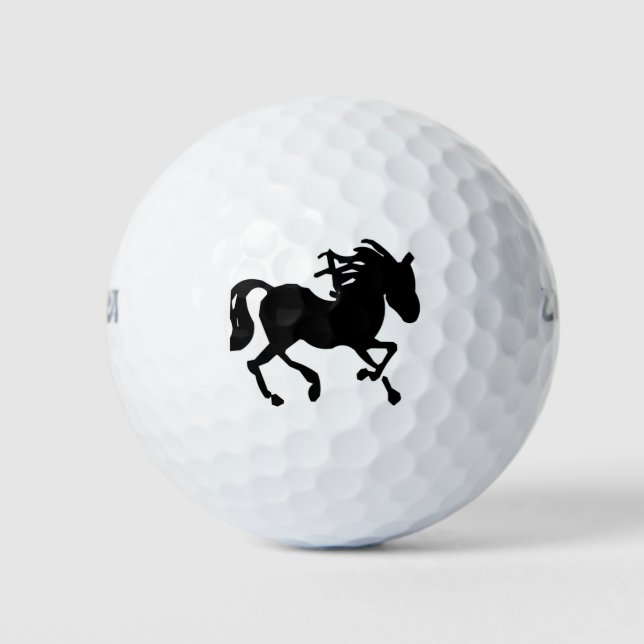 Gallop on the Green: Unique Golf Ball Horse Design (Front)