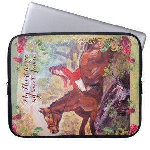 gallop through forest laptop sleeve
