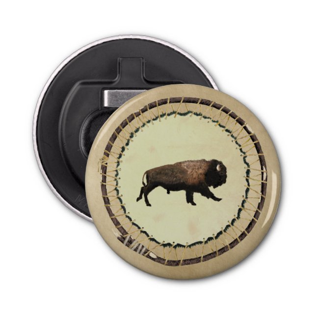 Galloping Bison Bottle Opener (Front)