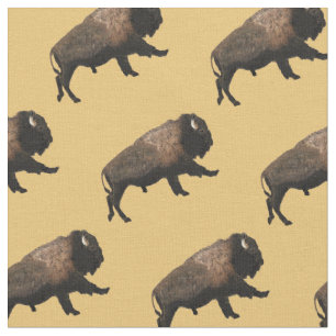 Galloping Bison Fabric