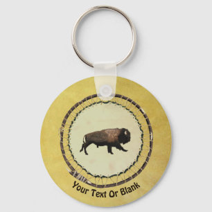Galloping Bison Key Ring