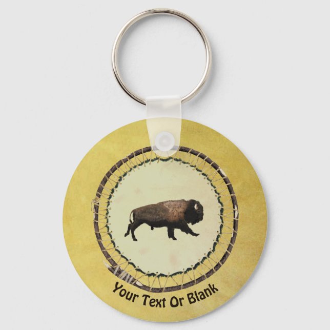 Galloping Bison Key Ring (Front)