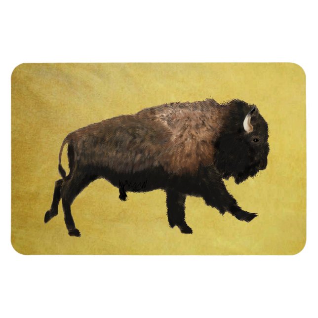Galloping Bison Magnet (Horizontal)