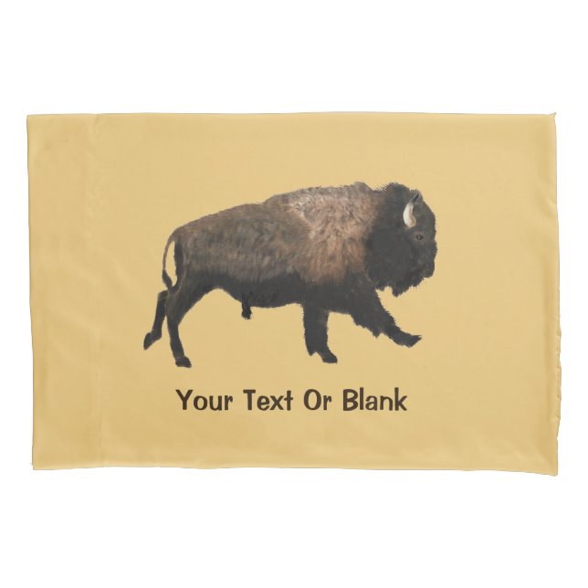 Galloping Bison Pillowcase (Front)