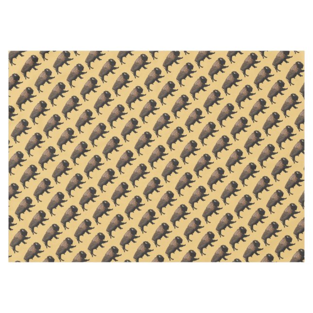 Galloping Bison Tablecloth (Front (Horizontal))