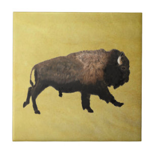 Galloping Bison Tile