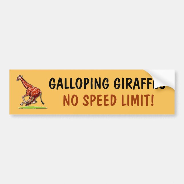 Galloping Giraffes Template Bumper Sticker (Front)