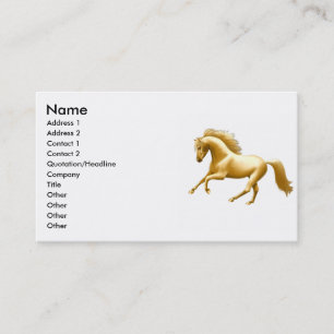 Galloping Golden Horse Business Card